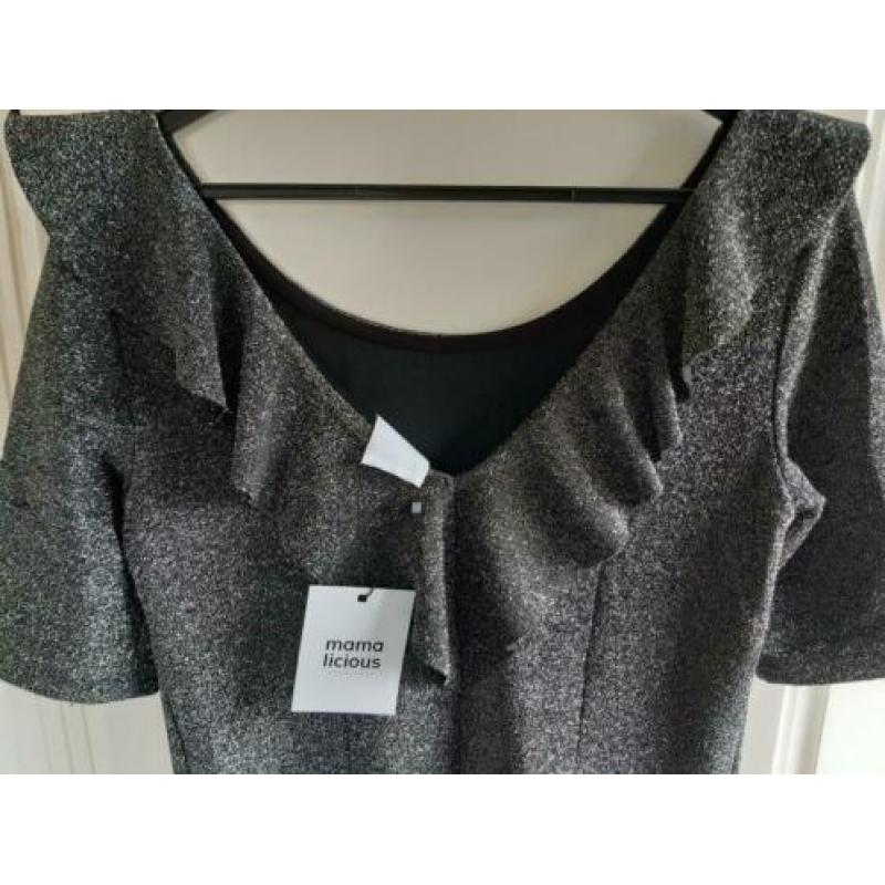 Nieuwe glitter zwangerschapsjurk, maat M mama licious