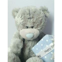 Me to you beer beertje met blauw cadeautje Happy Birthday