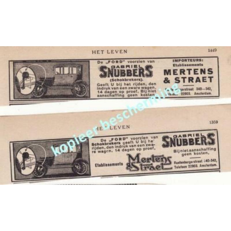 10 originele zeer oude Ford knipsels / advertenties v.a 1924