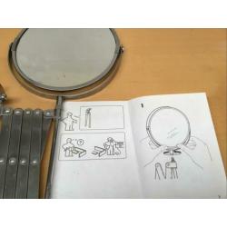 Spiegel Fräck van Ikea, doorsnede 17cm, rvs
