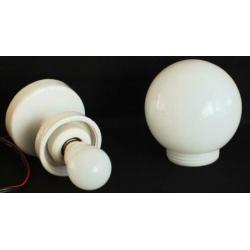 3 oude plafondlampen/messing/bakeliet/porselein/inc.verz€110