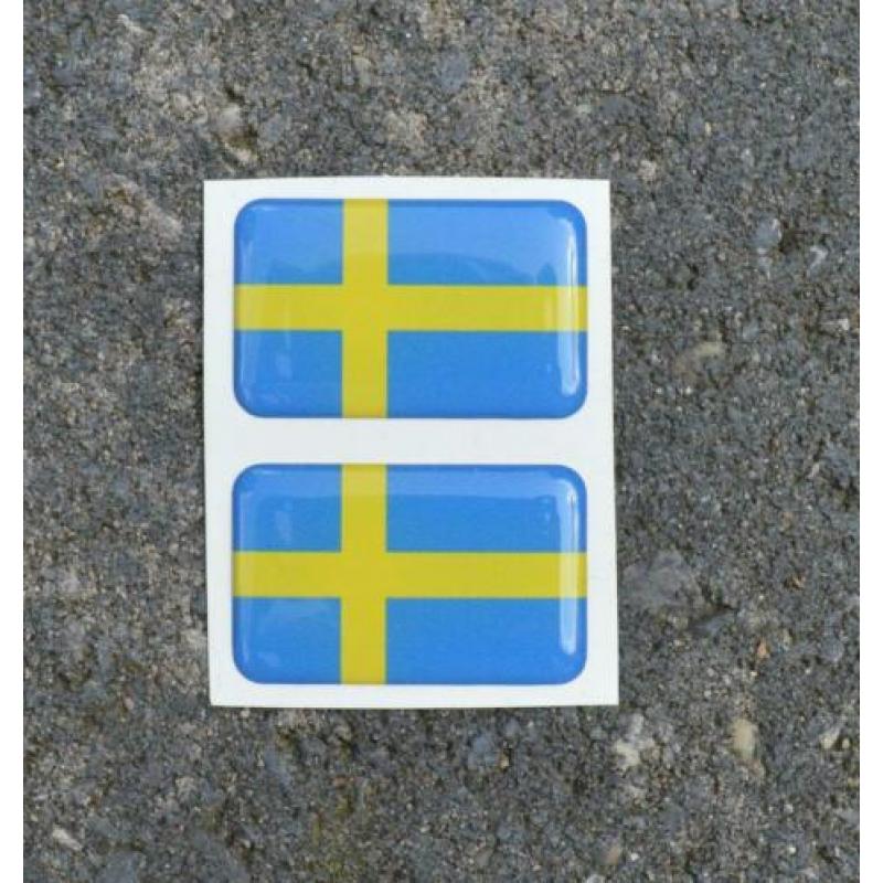 set 3D Zweedse vlag stickers Volvo 850r SAAB Zweden V70 t5