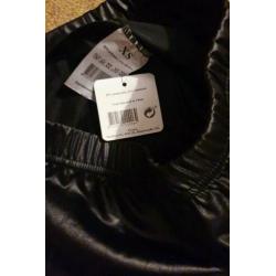 Nieuw leren leerlook glans zwart legging XS zara h&m mango