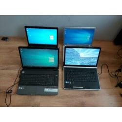 Partij 4 stuk laptops per stuk 70 euro