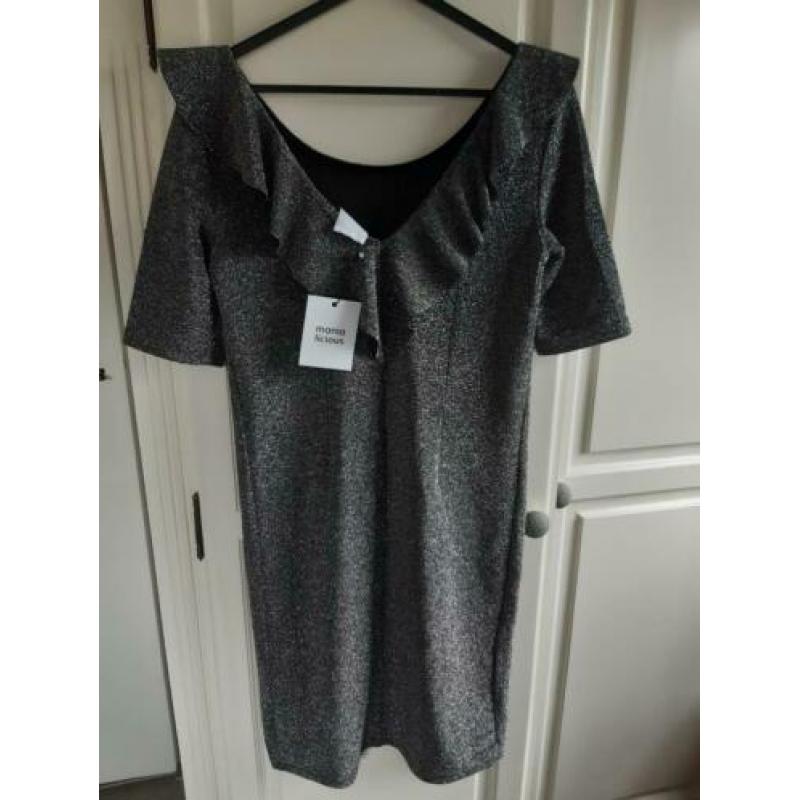 Nieuwe glitter zwangerschapsjurk, maat M mama licious