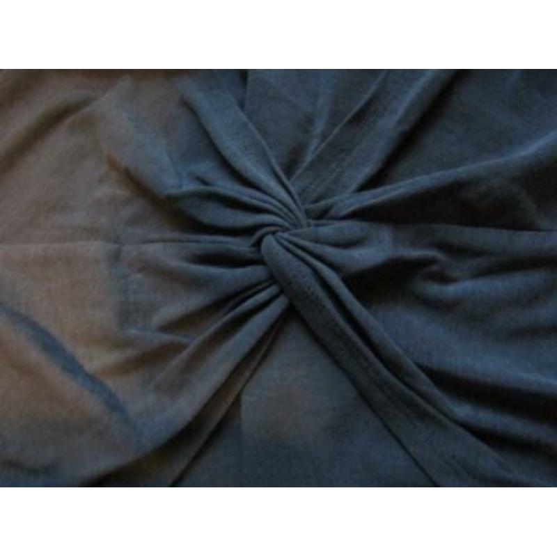 F148 QUESTION? mt XL shirt top rookblauw grijsblauw tricot