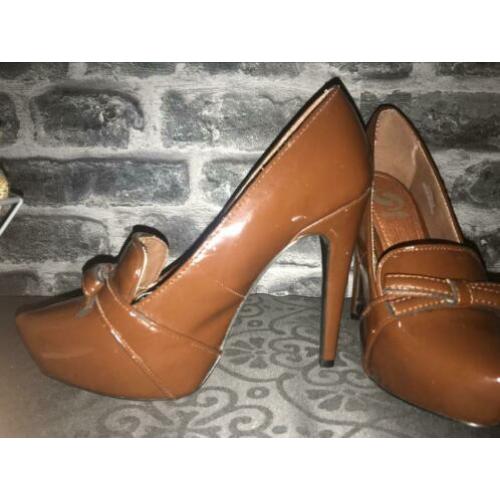 Sacha pumps met strik?? roestbruin 38