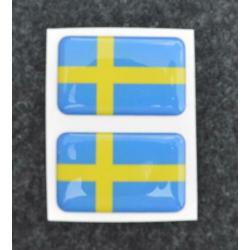 set 3D Zweedse vlag stickers Volvo 850r SAAB Zweden V70 t5