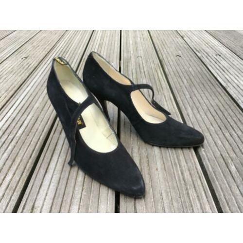 NURIA P for SACHA zwart suede pumps maat 40 nieuwstaat