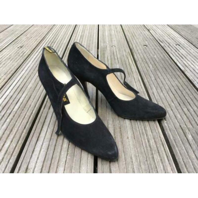 NURIA P for SACHA zwart suede pumps maat 40 nieuwstaat