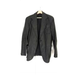 Leren colbert jack jas jacket, zwart mt 52 vintage slim fit