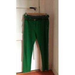 Groene broek Maison Scotch maat P (=36) van joggingstof