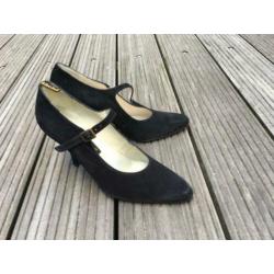 NURIA P for SACHA zwart suede pumps maat 40 nieuwstaat