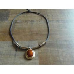 Goud/zilver-kleurige ketting met hanger