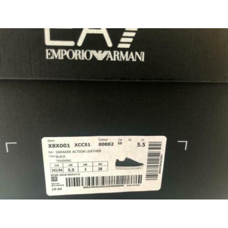 NIEUW Emporio Armani EA7 Sneakers Maat 38 Zwart