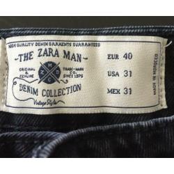 Zwarte ZARA denim shorts slim fit maat 40
