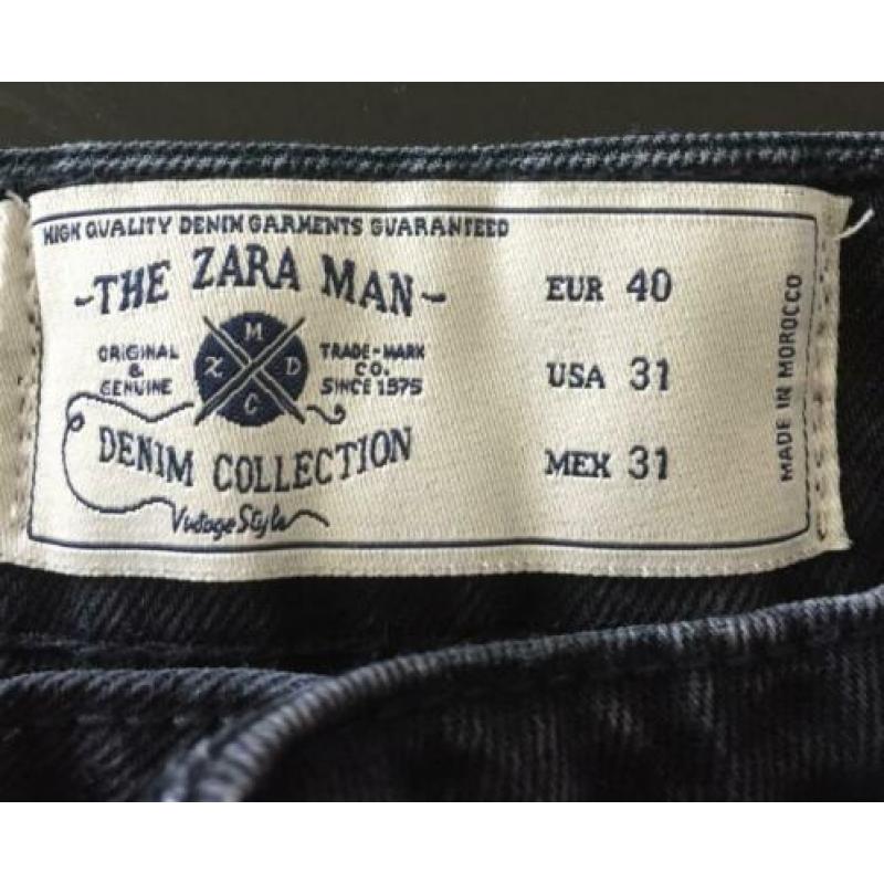 Zwarte ZARA denim shorts slim fit maat 40