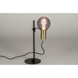 tafellamp bureau tafel bed bank lamp messing goud zwart