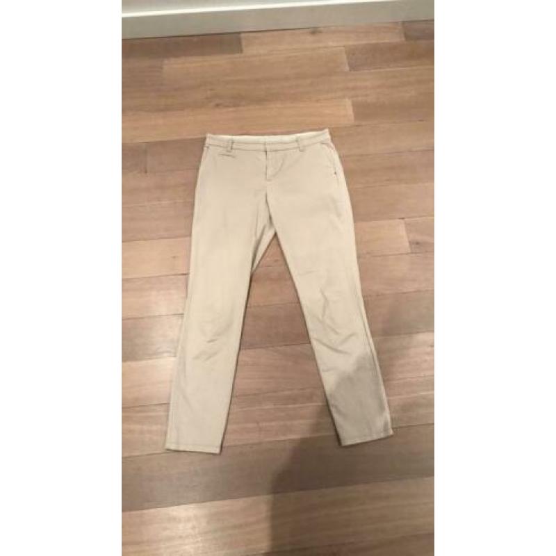 Beige stretch broek in maat 38
