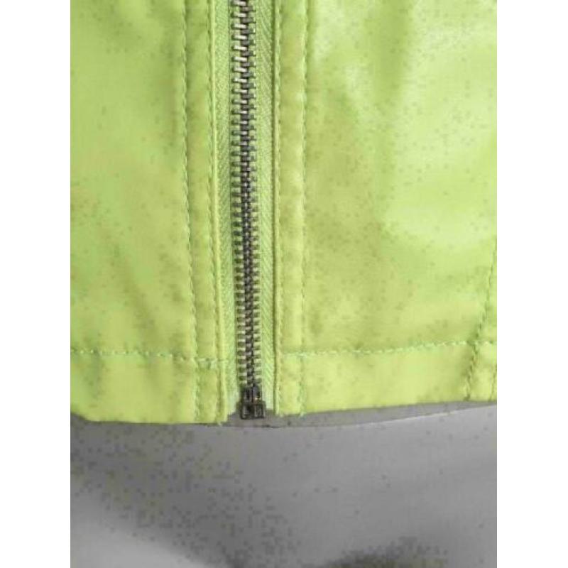 316 Chic&Jeune Maat 36=S geel/groen jas zomer jack regenjas