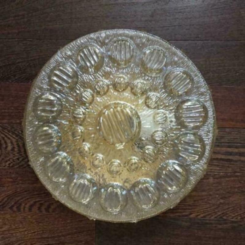 lamp jaren 60/70 plafonnière bubbel glas