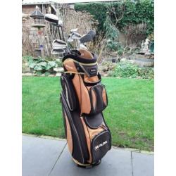 Mizuno heren golfset met nieuwe Cruiser trolley etc