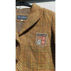 SCARVA WOMEN prachtige okergeel/bruin ruit blazer mt 38
