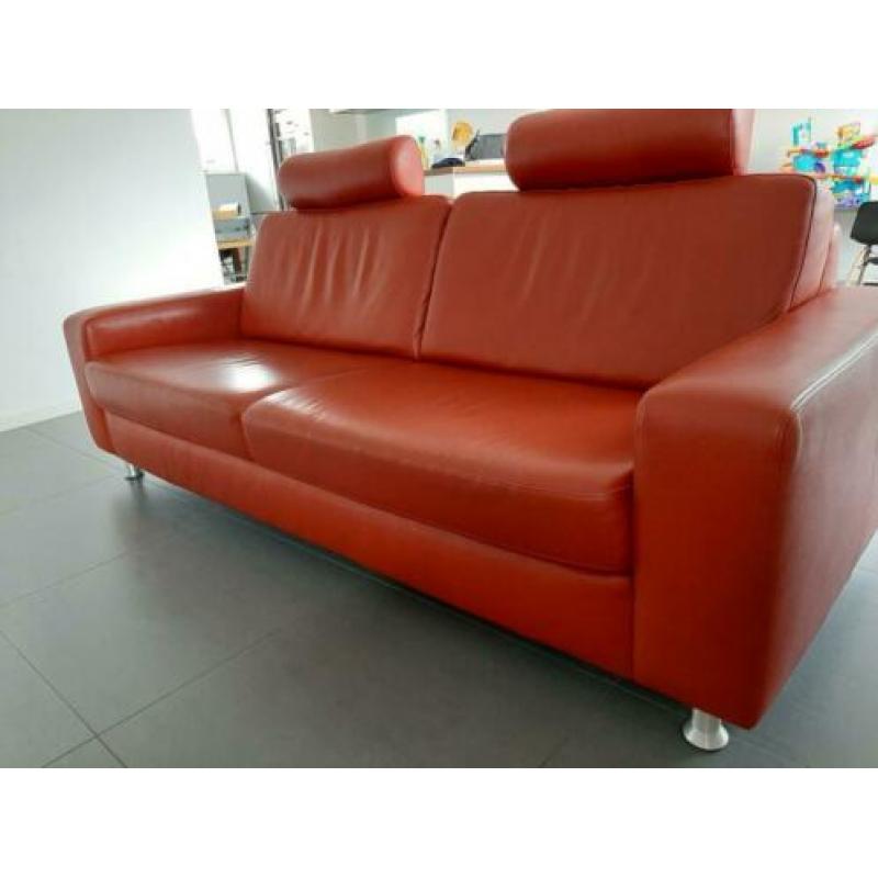 Montel bank leer rood/oranje