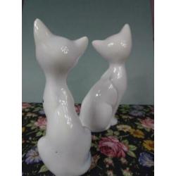 Prachtige Vintage Katten beeldjes 2 stuks