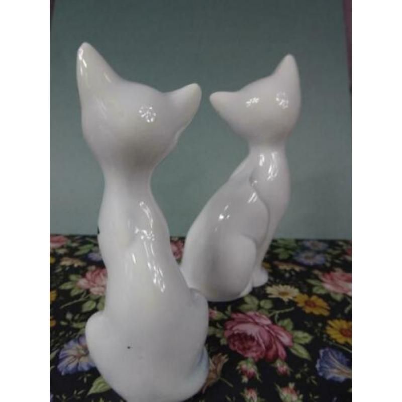 Prachtige Vintage Katten beeldjes 2 stuks