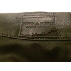 Ralph Lauren leder look jeans zwart mt 28-32.