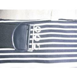 SIR OLIVER mt 36 blauw/wit gestreepte rok/skirt/kokerrok