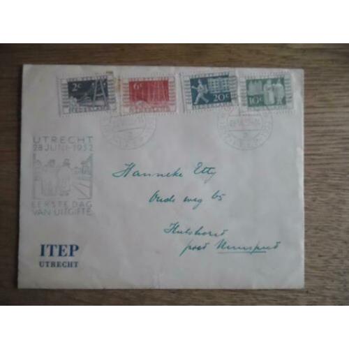 Nederland. FDC ITEP Utrecht 1952
