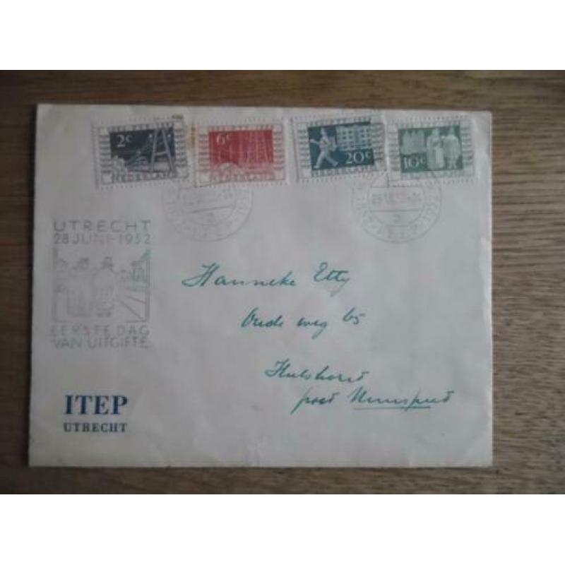 Nederland. FDC ITEP Utrecht 1952