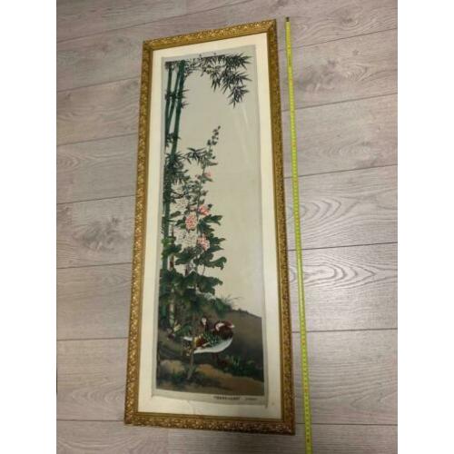 Chinees geborduurde tekening met vogels