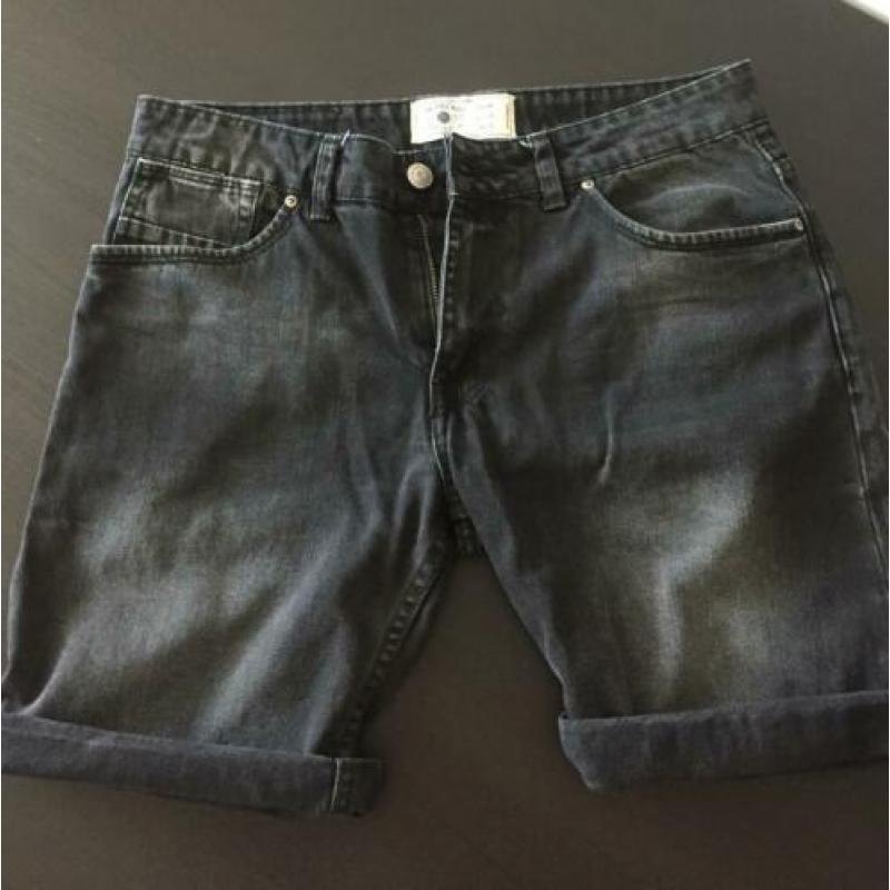 Zwarte ZARA denim shorts slim fit maat 40