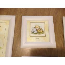 5x schilderij classic winnie the pooh