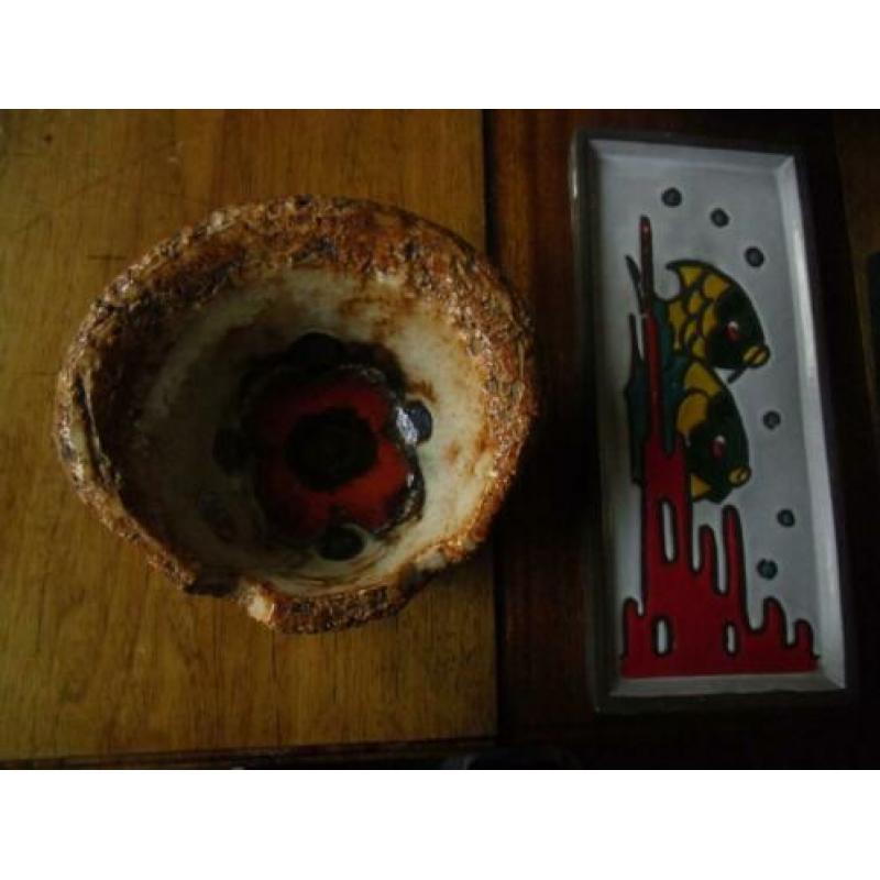 vintage 70 schaaltjes en wandtegels oa jan van erp