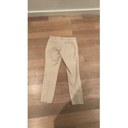 Beige stretch broek in maat 38