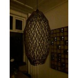 Unieke aparte verstelbare vervormbare vintage houten lamp