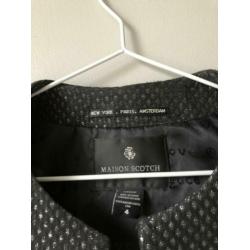 Korte zwarte blazer met glitter scotch & soda: maat 4