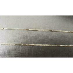 14 karaats figaro schakel ketting met goudmerk 585