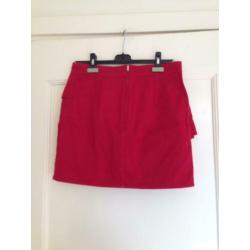 Isabel Marant Etoile rood ruffle rokje mt Fr 40 Nl 38