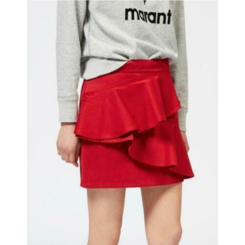 Isabel Marant Etoile rood ruffle rokje mt Fr 40 Nl 38