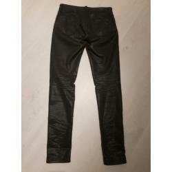 Ralph Lauren leder look jeans zwart mt 28-32.