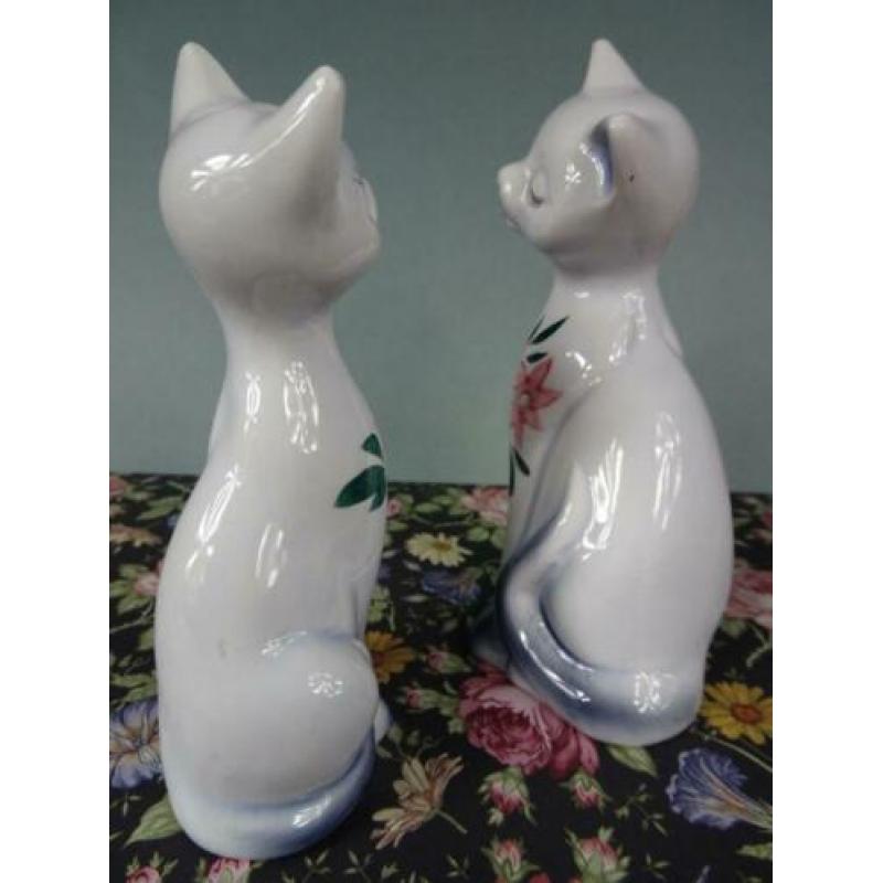 Prachtige Vintage Katten beeldjes 2 stuks