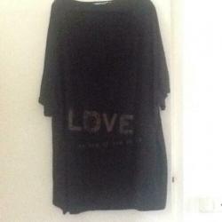 Ruim lang shirt maat 56 zwart