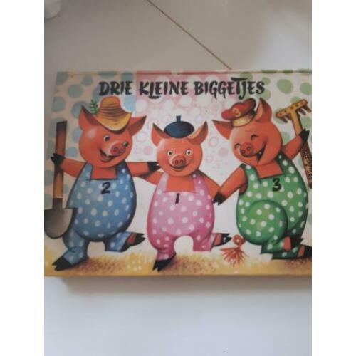 Leuk oud voorleesboekje de 3 biggetjes en de boze wolf