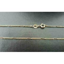 14 karaats figaro schakel ketting met goudmerk 585