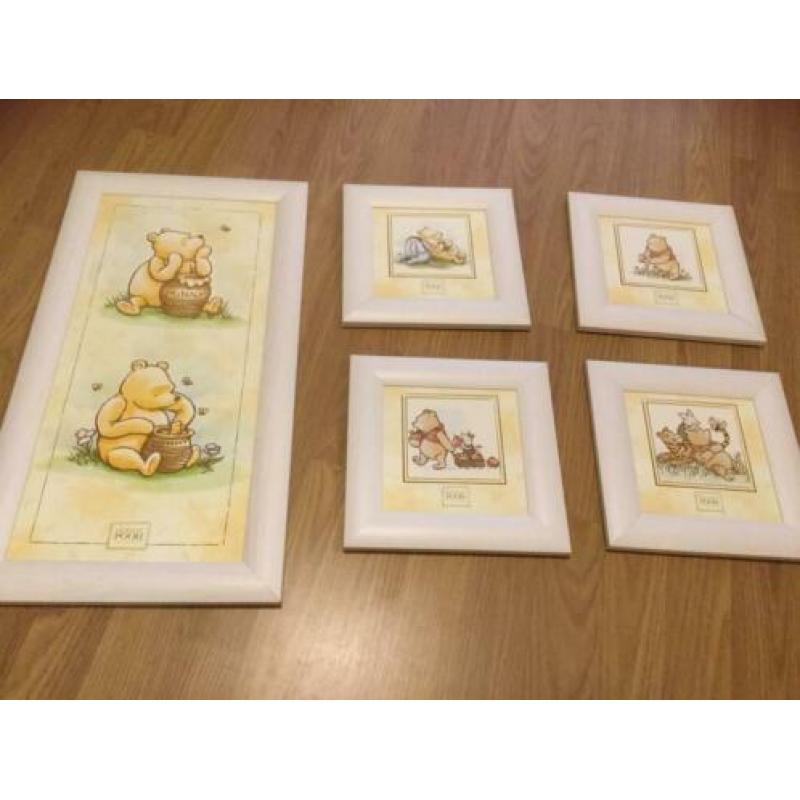 5x schilderij classic winnie the pooh